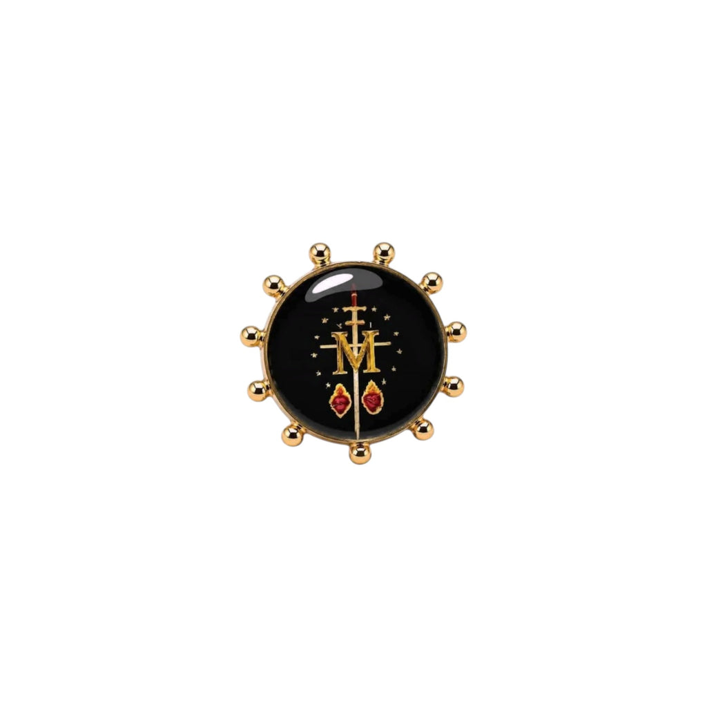 VIRGINS SAINTS & ANGELS VSA Heavenly "M" Ring in Gold 6 Virgins Saints & Angels