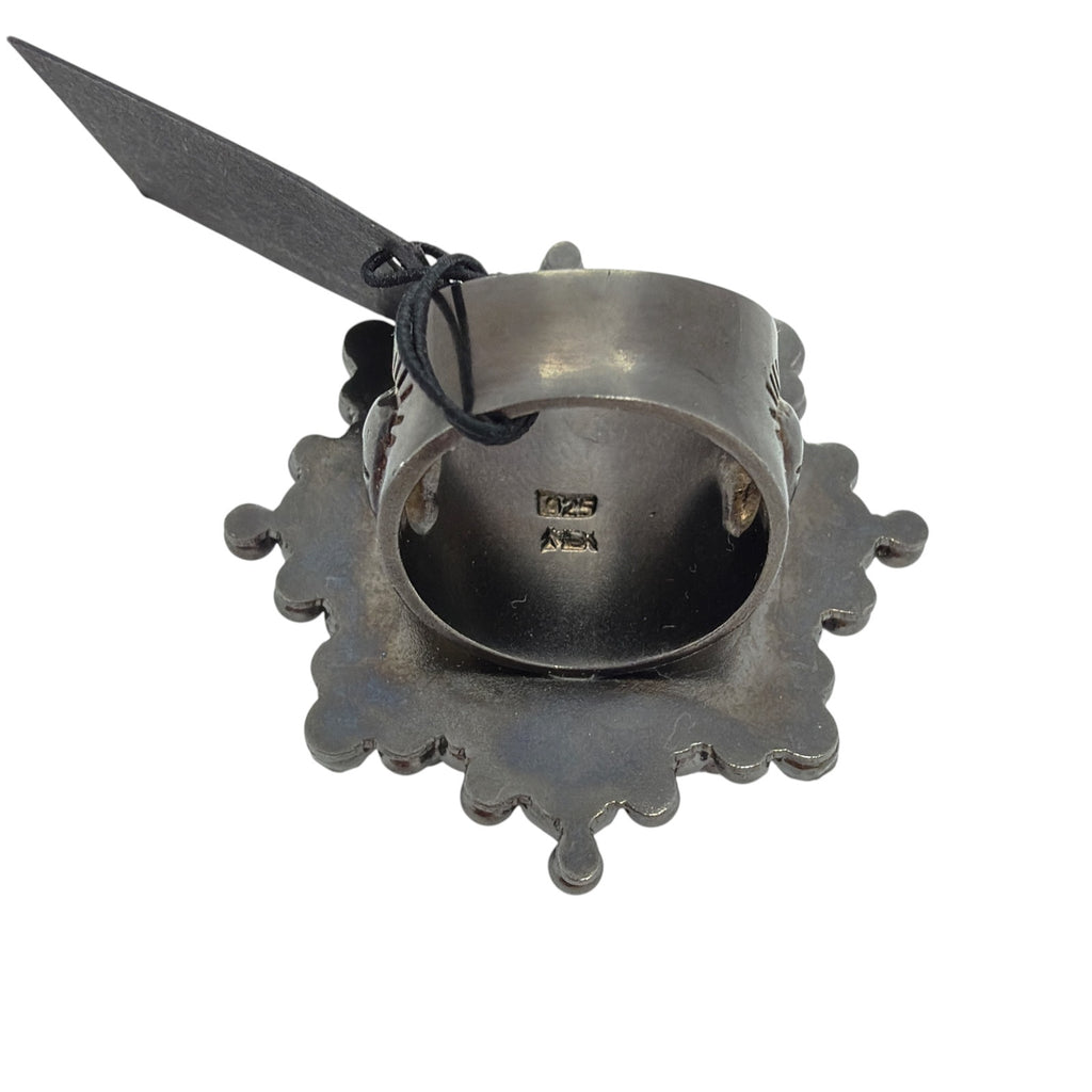 VIRGINS SAINTS & ANGELS VSA Cloister San Benito Ring in Gunmetal 6.5 Virgins Saints & Angels