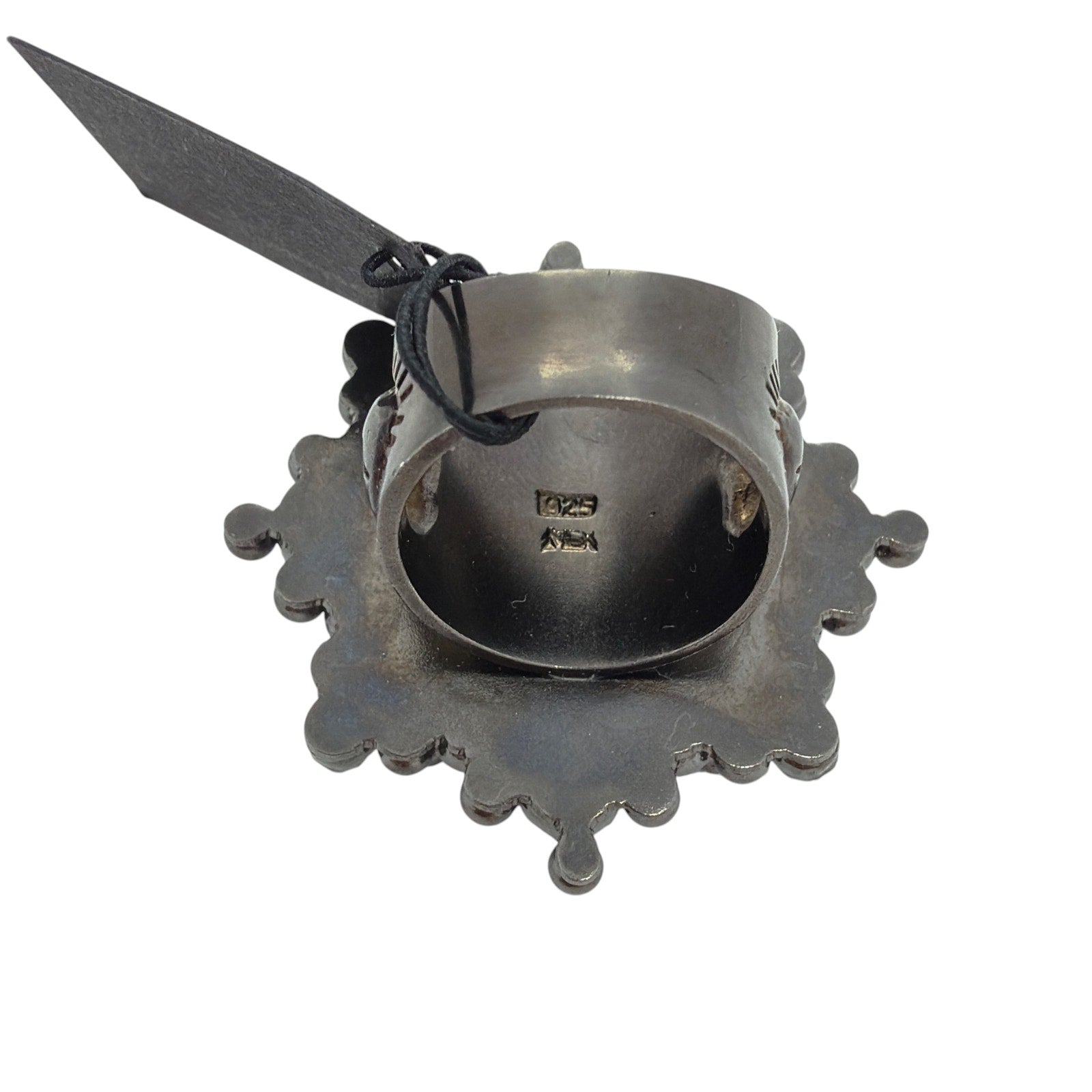 VIRGINS SAINTS & ANGELS VSA Cloister San Benito Ring in Gunmetal 6.5 Virgins Saints & Angels