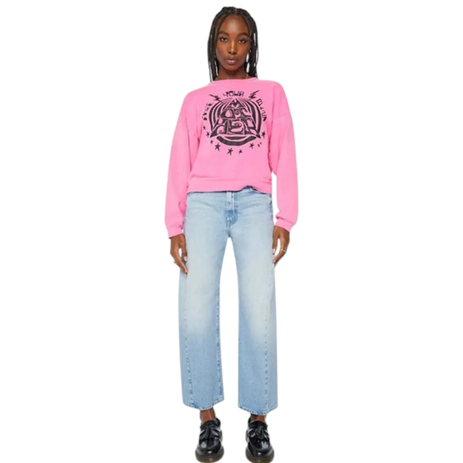 MOTHER The Drop Square Sweatshirt Mind Your Mother S - flyKAMP