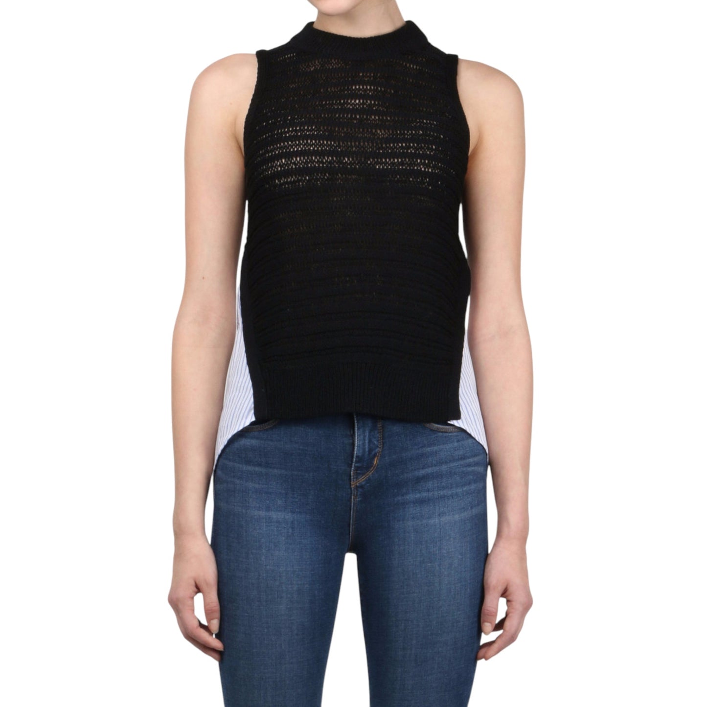 VERONICA BEARD South Beach Sleeveless Sweater in Black S