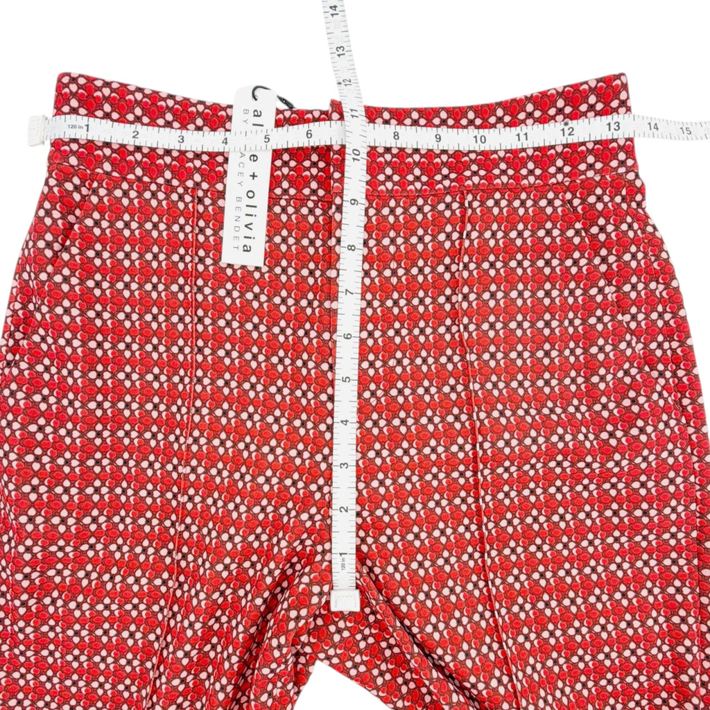 ALICE+OLIVIA Dylan High Waist Wide Leg Pants in Heart Flower Cherry 2 Alice + Olivia