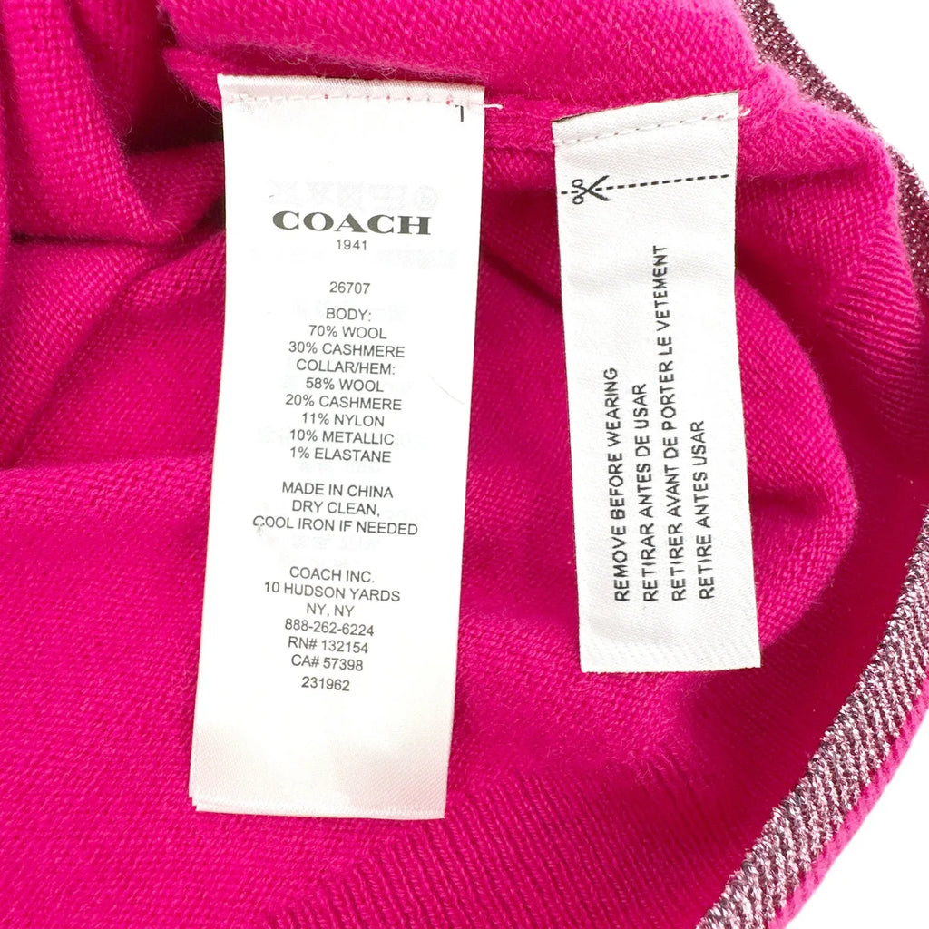 COACH 1941 Rexy Essential Polo Cashmere Sweater L - flyKAMP