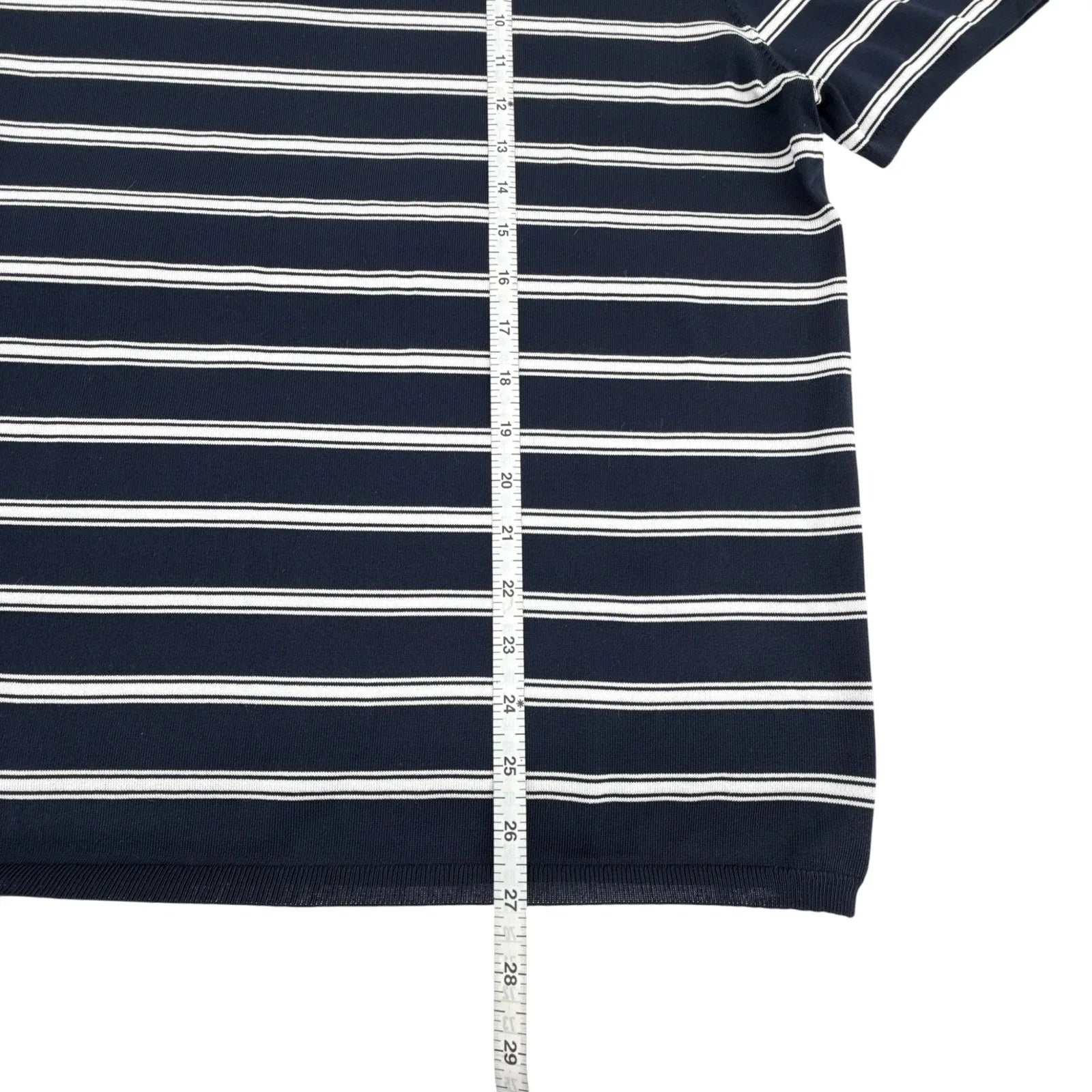 SANDRO Pablo Striped Polo in Fond Marine XXL - flyKAMP