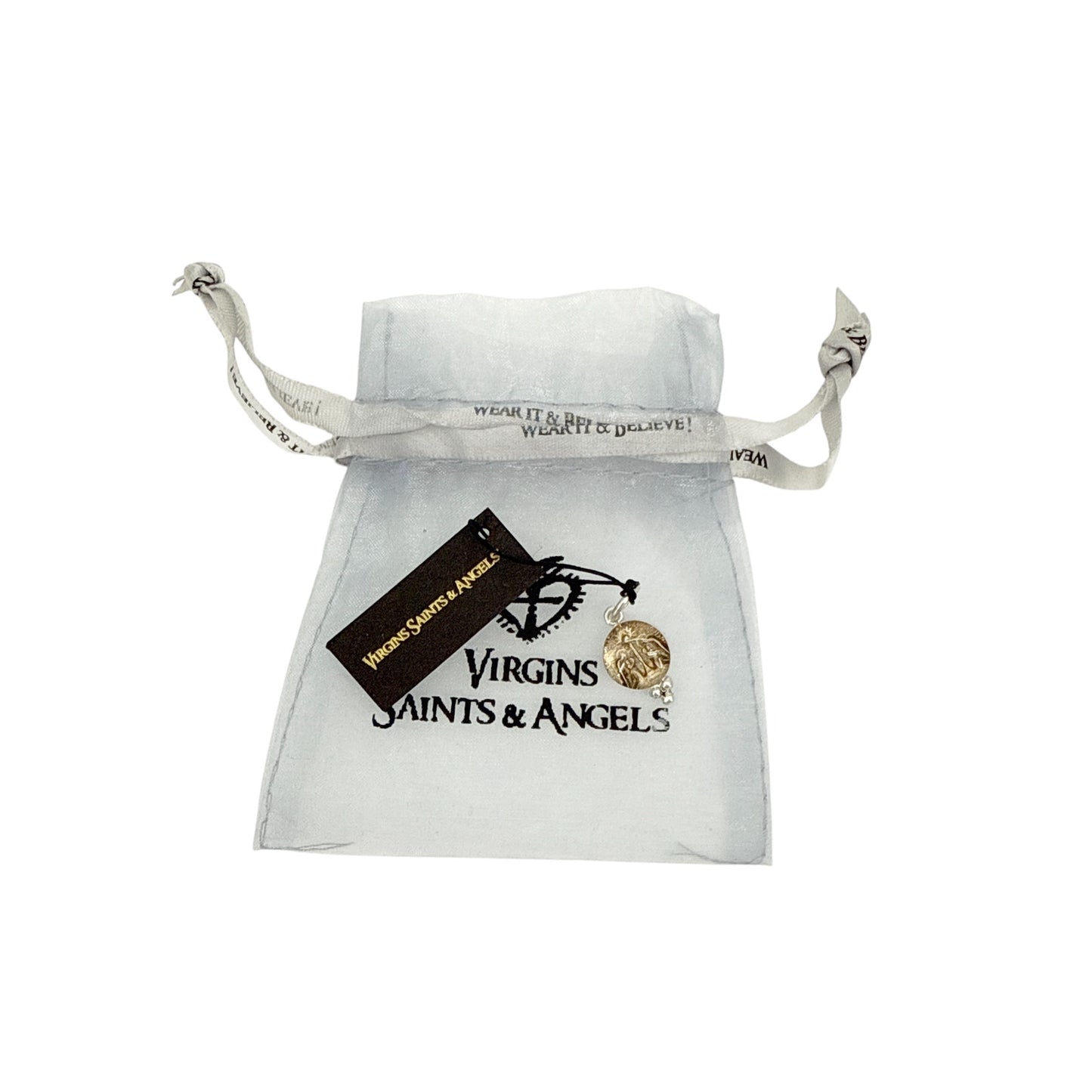 VIRGINS SAINTS & ANGELS VSA Piccolo Lucia Guardian Angels Charm in Silver