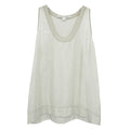 DIANE von FURSTENBERG DVF Emilia Crushed Metallic Tank in Silver S - flyKAMP