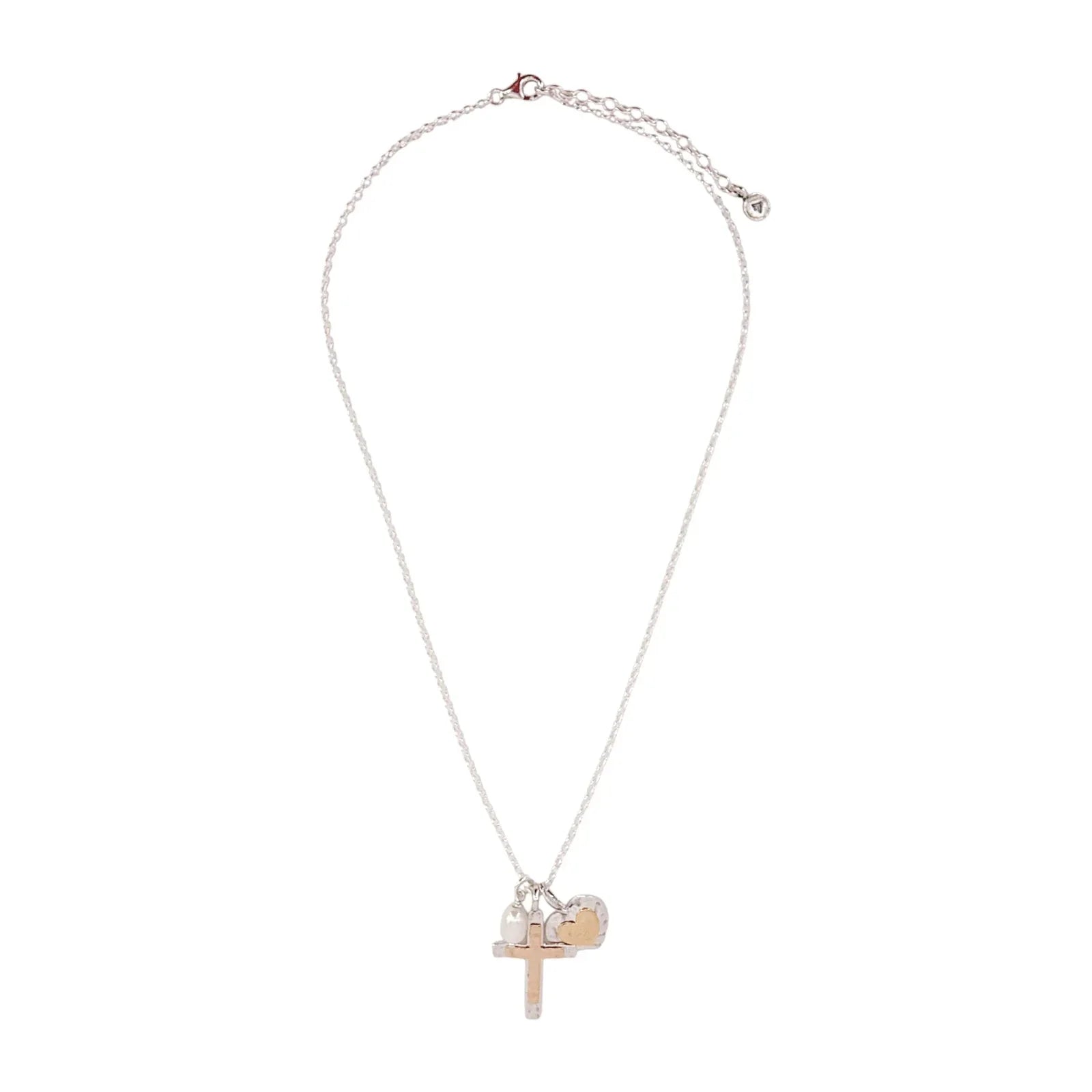 SILPADA Powerful Duo Necklace Gold Plate & Silver Pearl Necklace - flyKAMP