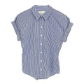 FRAME Button Down Striped Rolled Sleeve Top S - flyKAMP