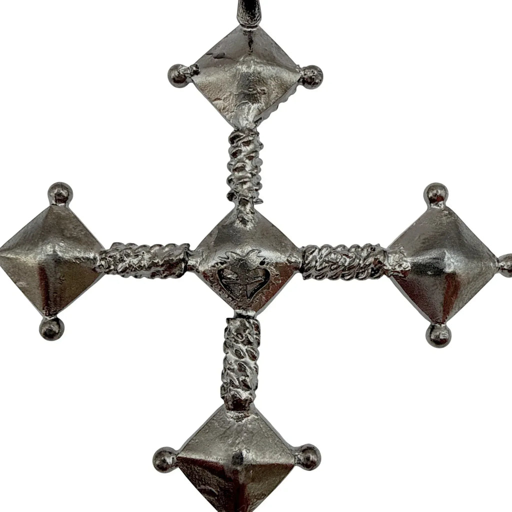VIRGINS SAINTS & ANGELS VSA Brigid Cross Medallion Fire Ruby & Gunmetal - flyKAMP
