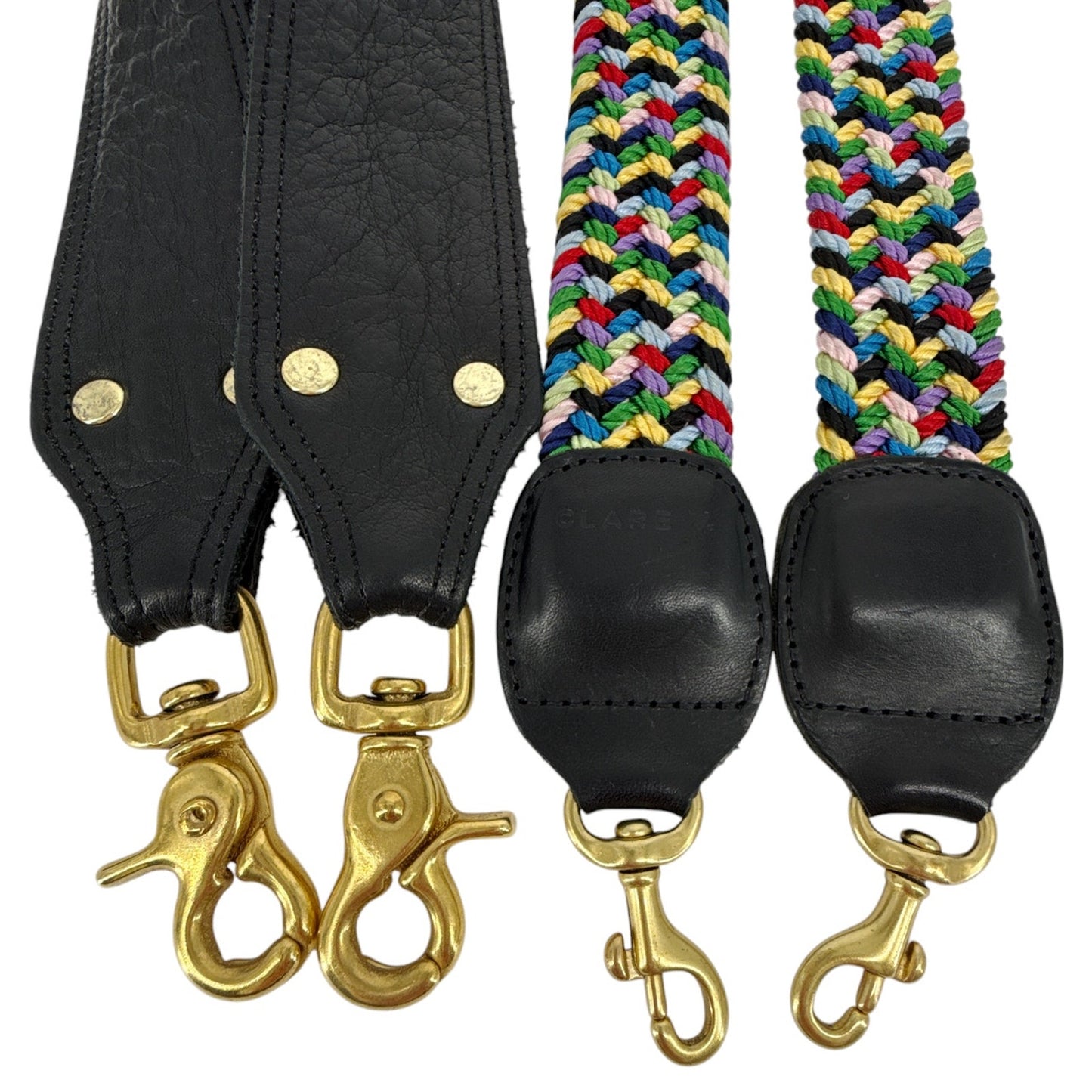 CLARE V. Moyen Messenger in Relaxed Black with Braided Crossbody Strap