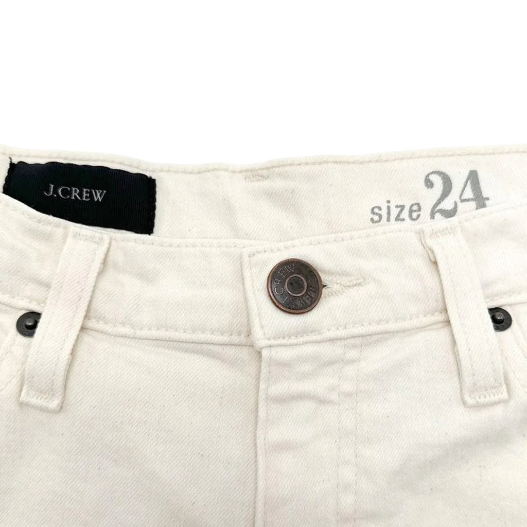 J.CREW Denim Short in Ecru 24 - flyKAMP