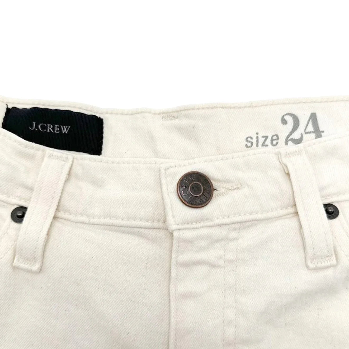 J.CREW Denim Short in Ecru 24 - flyKAMP