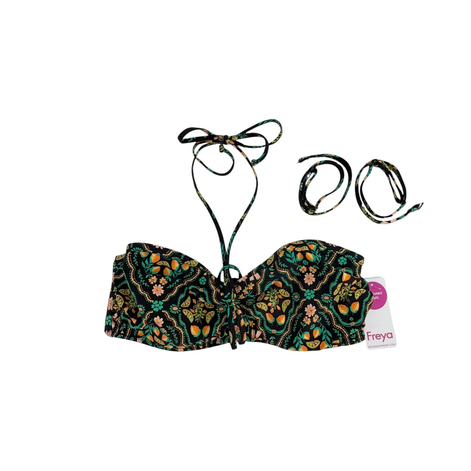 FREYA Swim Sunset in Seville Underwire Bandeau Bikini Top in Santa Ana 32D Freya