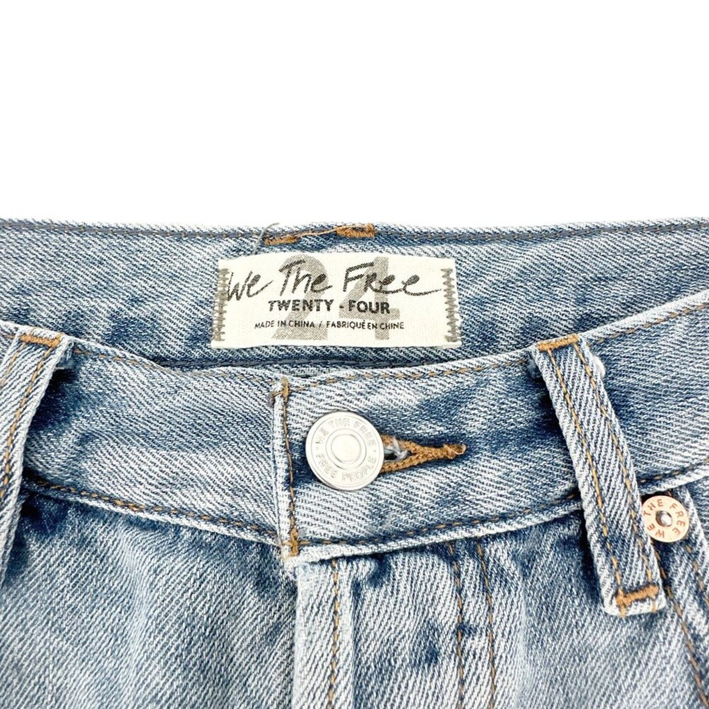 FREE PEOPLE WE the FREE Sequoia Mid Length Cutoff Shorts In Surf's Up 24