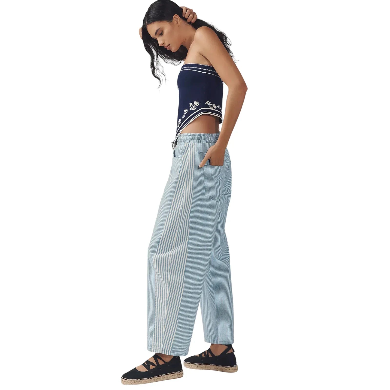 ASKK NY Cancun Pant in Blue Stripe XS - flyKAMP