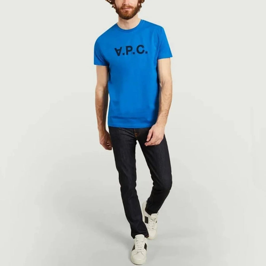A.P.C. VPC Logo Tee Royal Blue XS - flyKAMP