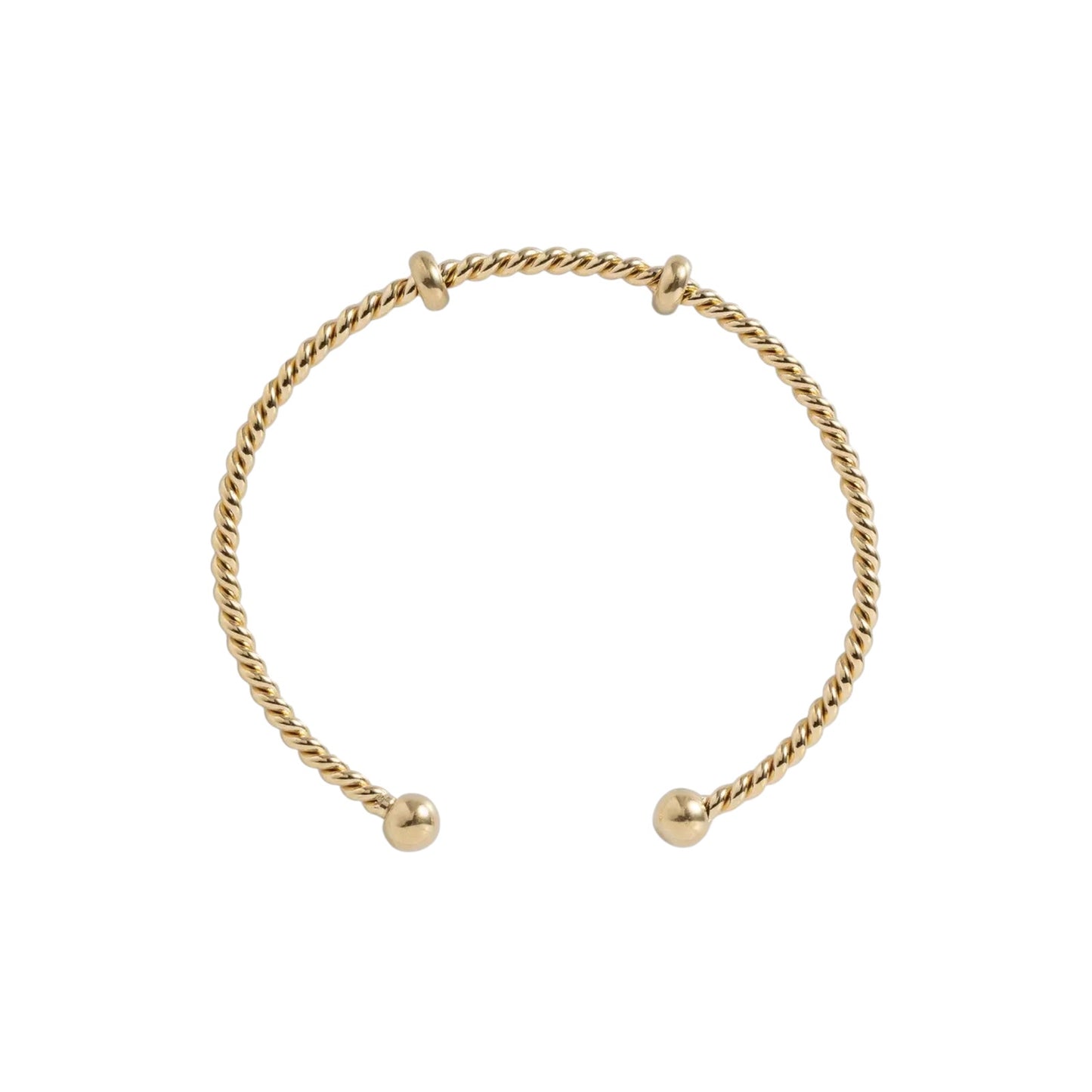 ALEX+ANI French Rope Charm Bracelet Cuff in Gold