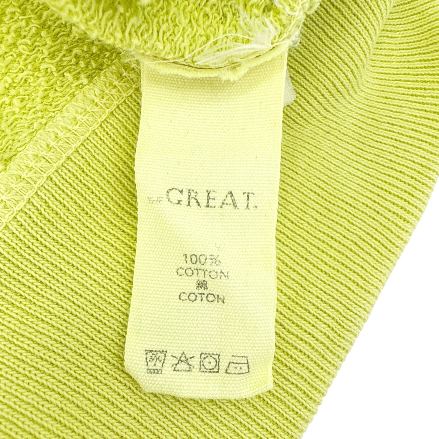 THE GREAT. The Wedge Sweatshirt in Limezest 0|XS