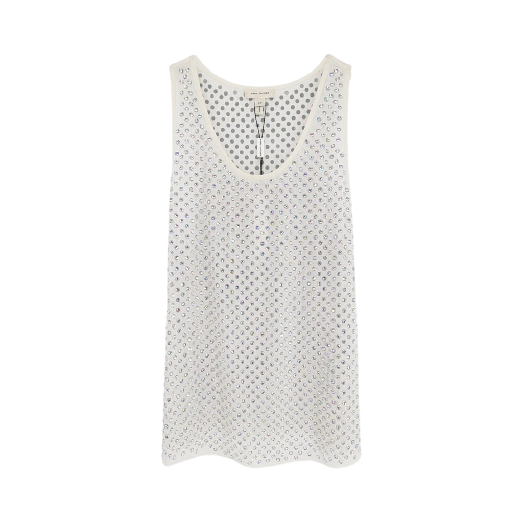 MARC JACOBS Rhinestone Embellished Tank Top S Marc Jacobs