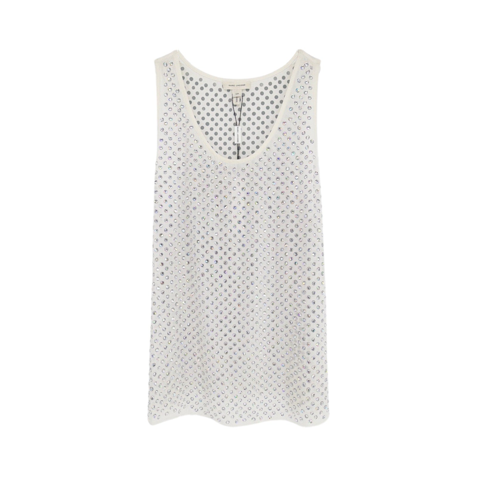 MARC JACOBS Rhinestone Embellished Tank Top S Marc Jacobs