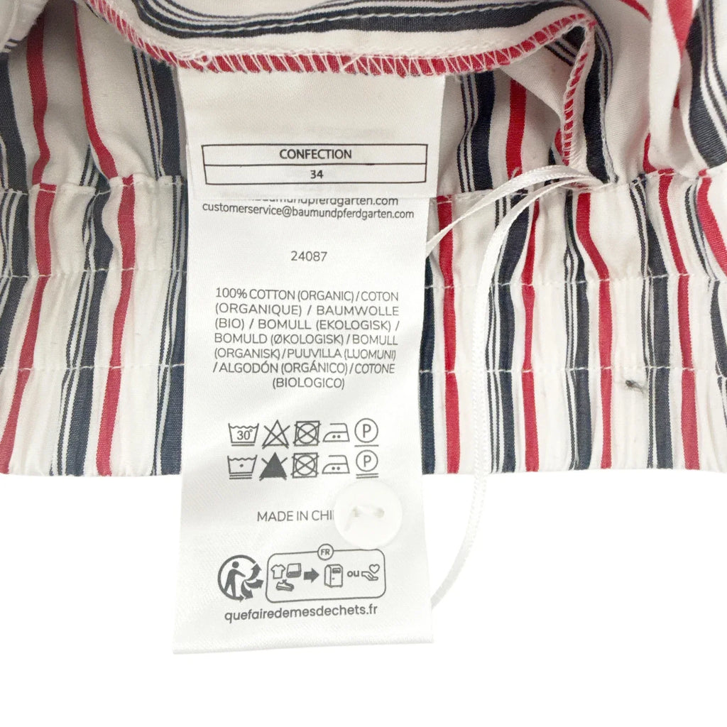 BAUM UND PFERDGARTEN Natie Shorts Haute Red Stripe FR34|US2|XS - flyKAMP