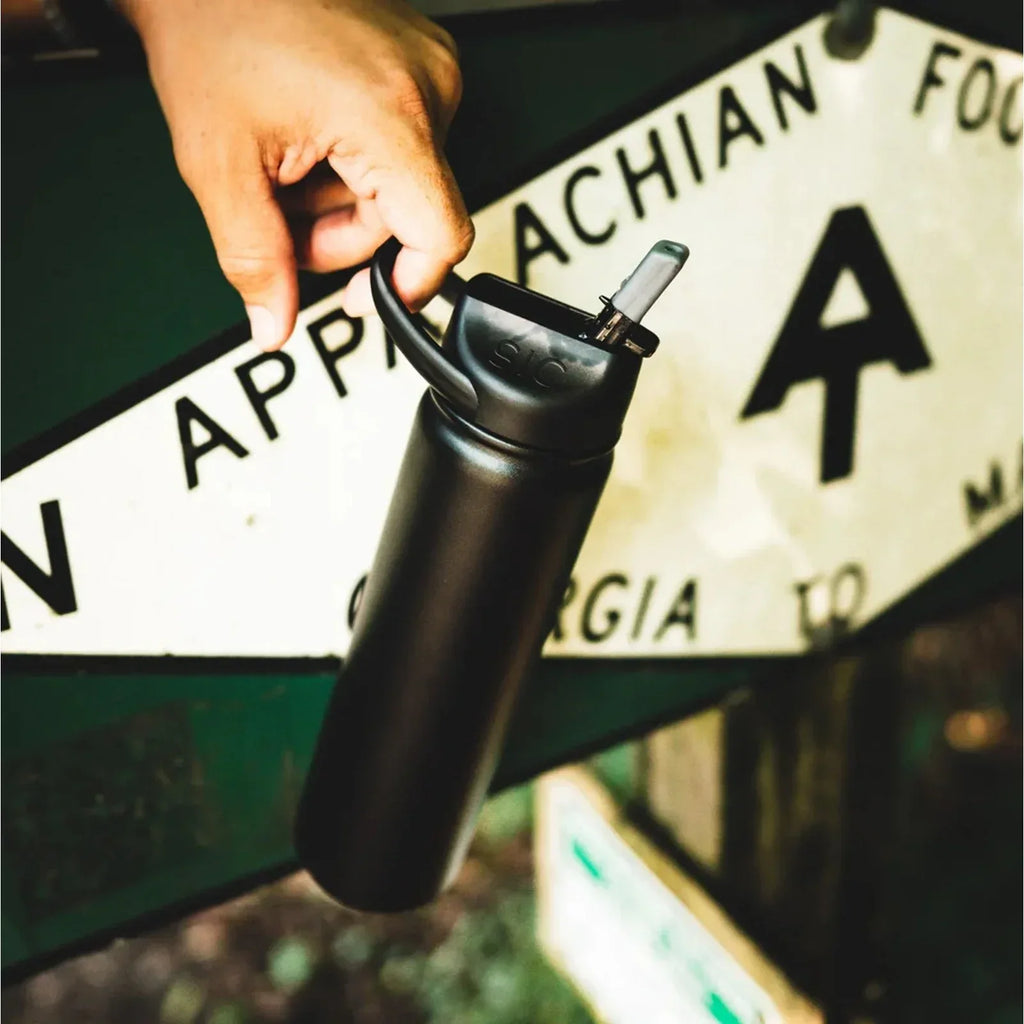 SIC Seriously Ice Cold 27 oz Sport Bottle in Matte Tuff Black - flyKAMP