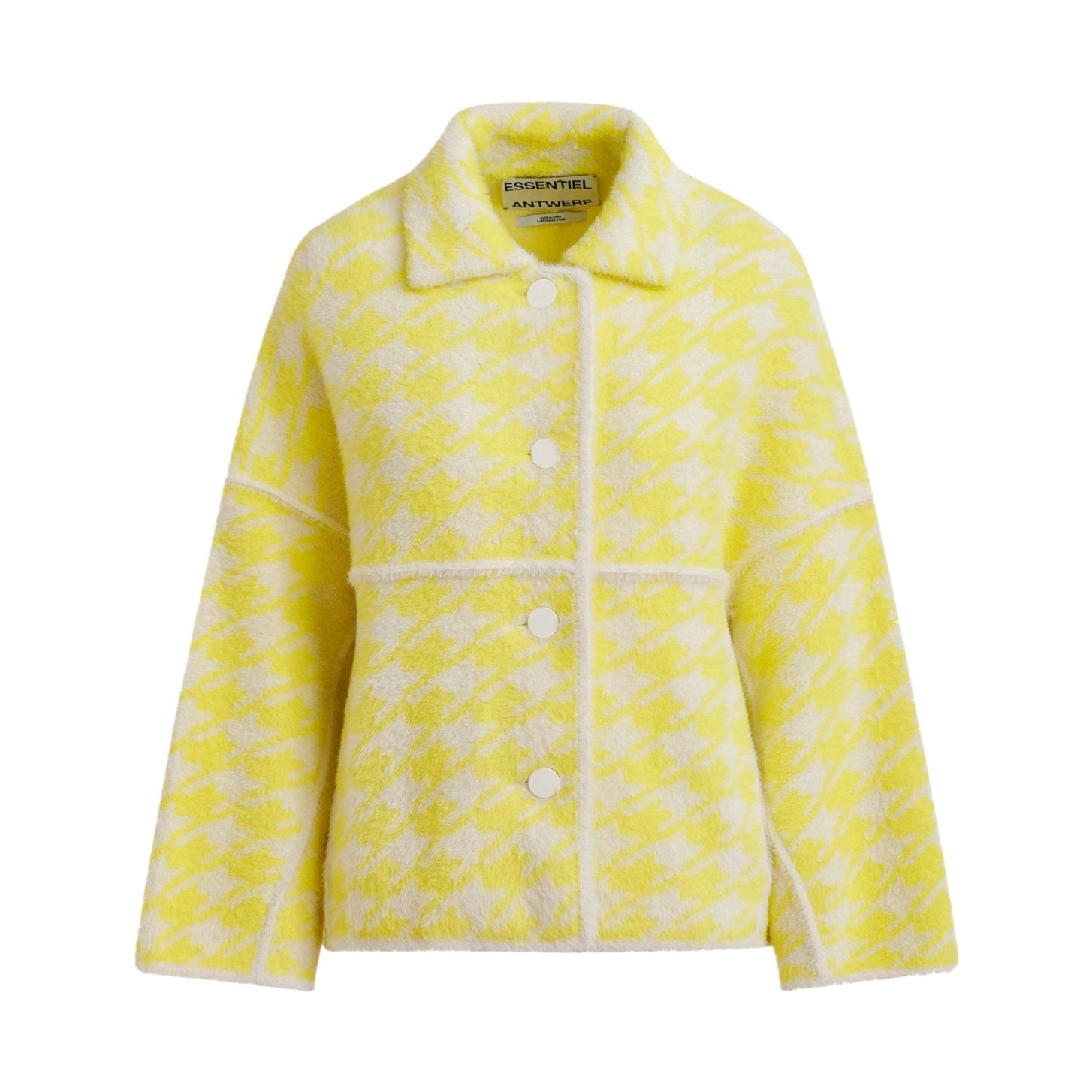 ESSENTIEL ANTWERP Joking Knit Jacket Cardigan in Lemon Squeeze XS Essentiel Antwerp