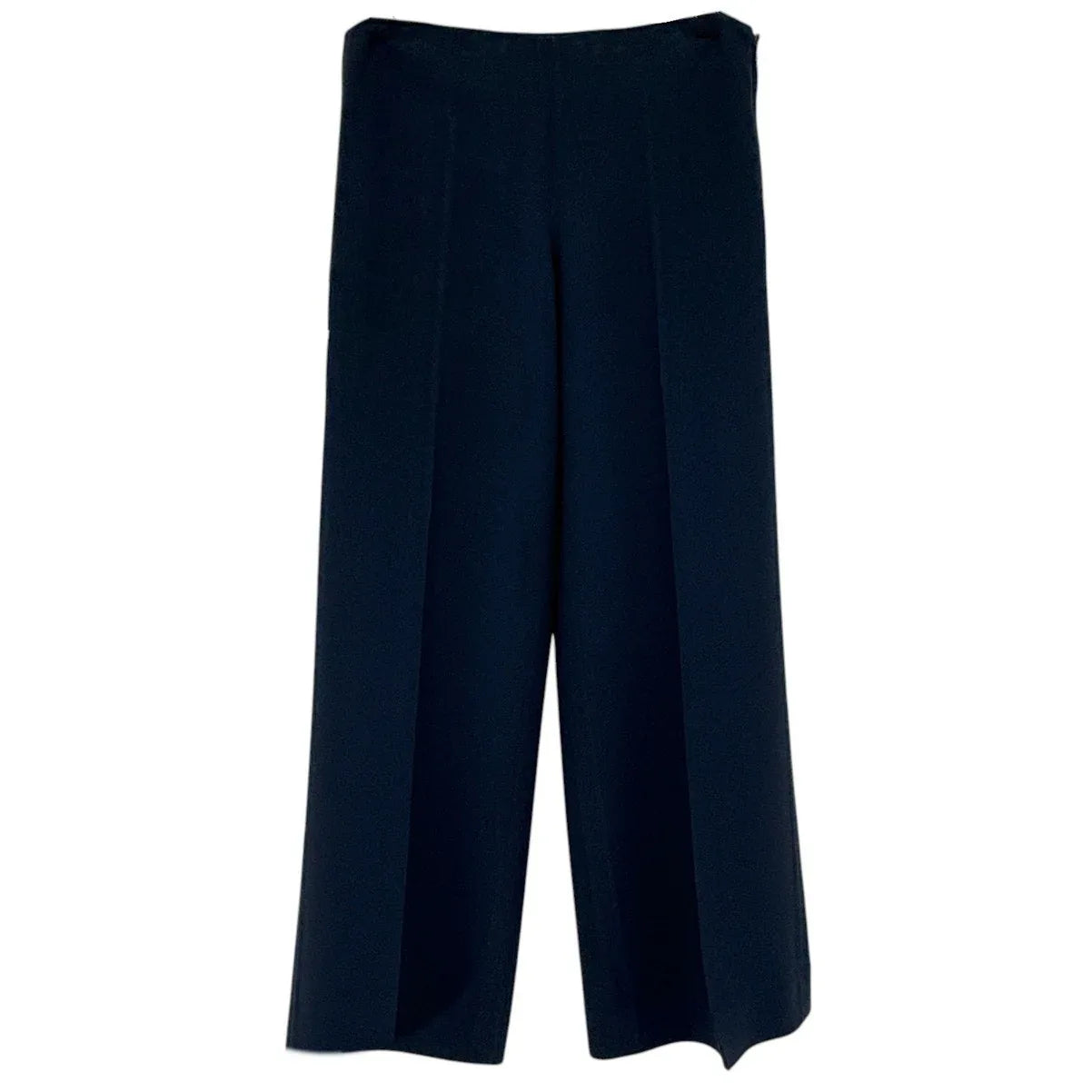 THEORY Terena B Rosina Crepe Cropped Wide Leg Pants in Navy 0 - flyKAMP