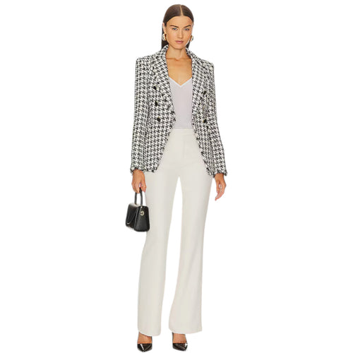 VERONICA BEARD Miller Dickey Jacket in Black & Off-White Houndstooth 2 Veronica Beard