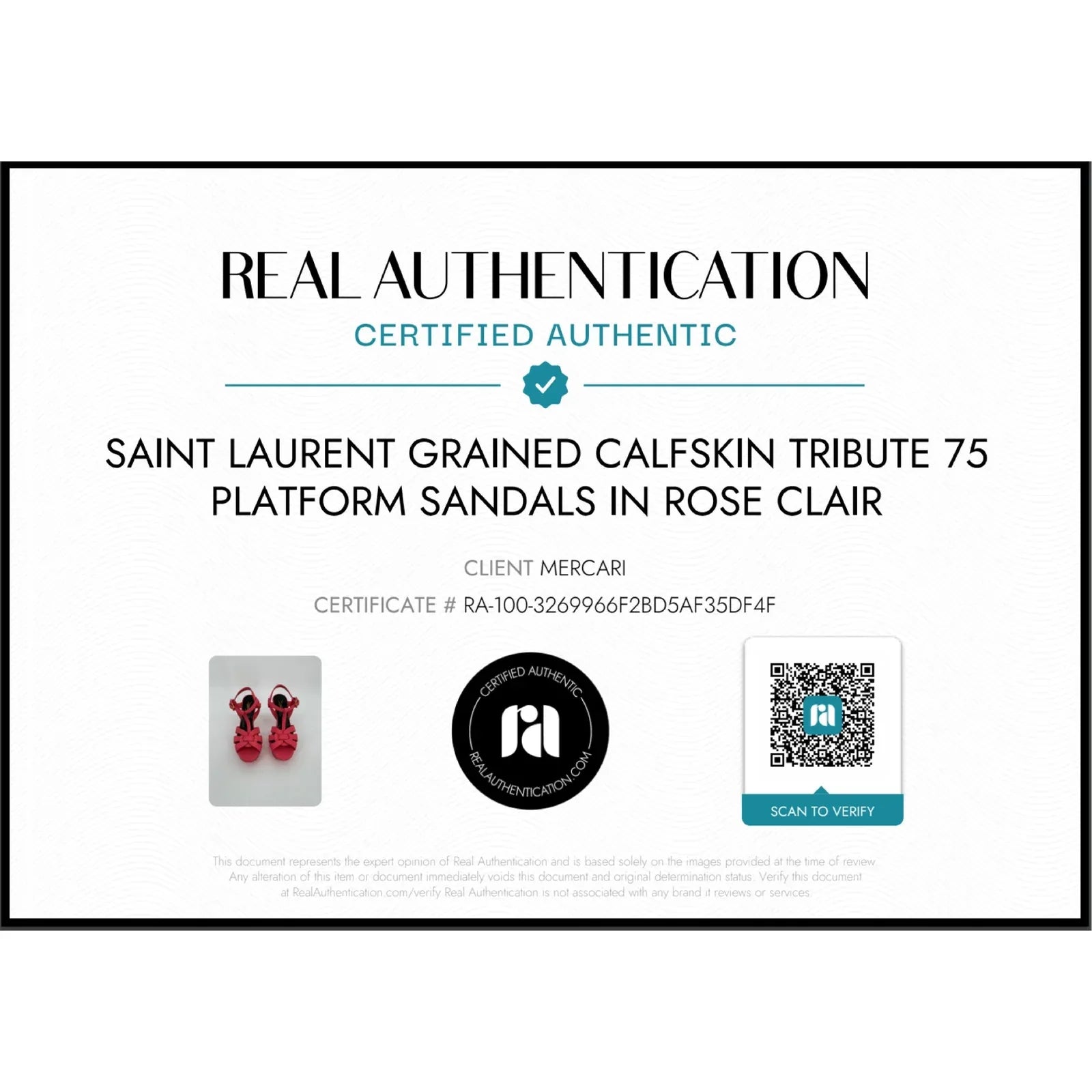 SAINT LAURENT Grained Calfskin Tribute 75 Platform Sandals in Rose Clair 37 - flyKAMP