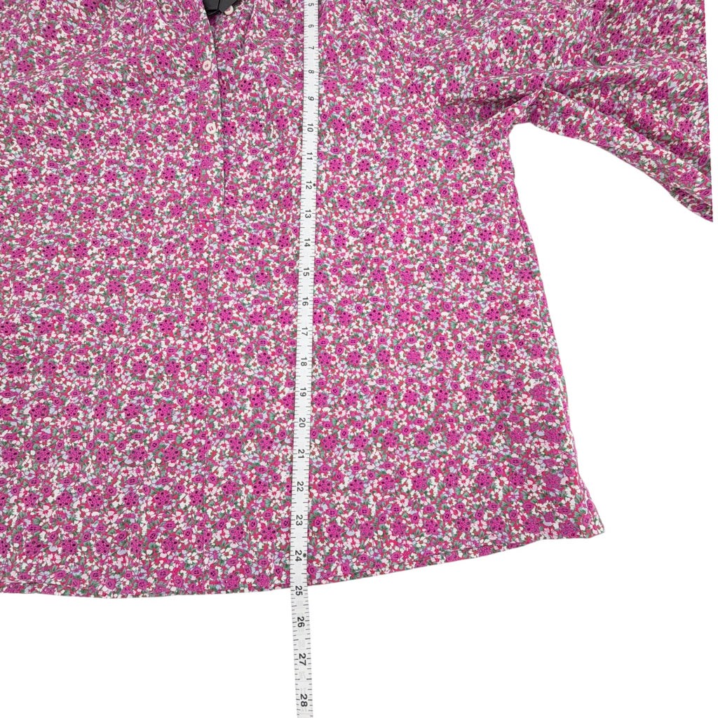 MAJE Floral Print Broderie Anglaise Cotton Blouse 1|S Maje