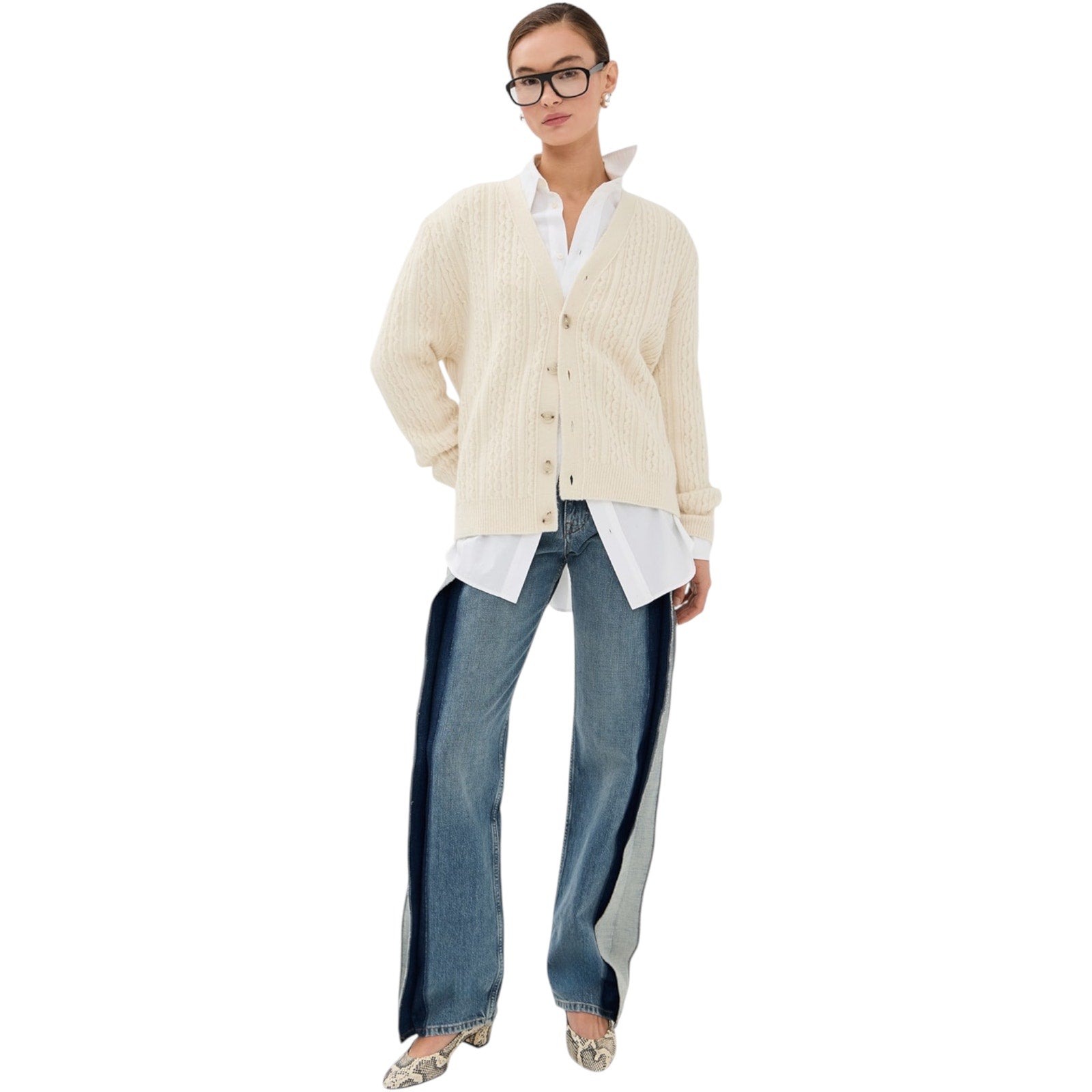 MM6 Maison Margiela Cable Knit Cardigan S MM6 Maison Martin Margiela