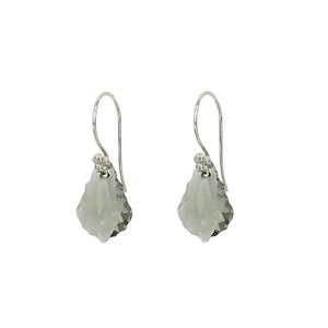 SWAROVSKI Crystal Black Diamond & Sterling Silver French Wire Earrings