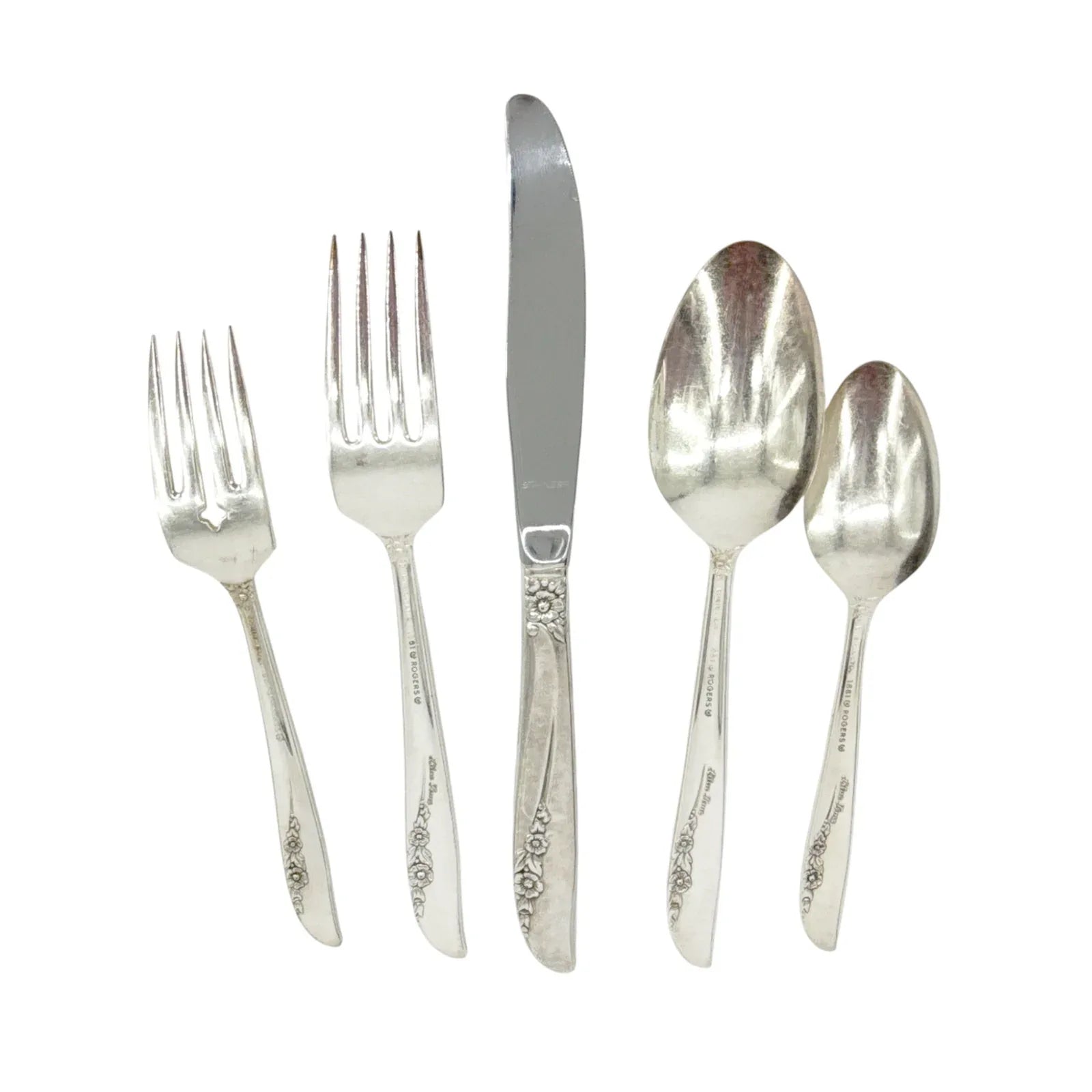 ONEIDA LTD. 1881 ROGERS Lilac Time Pattern Silverplate Flatware 73 Piece Set - flyKAMP
