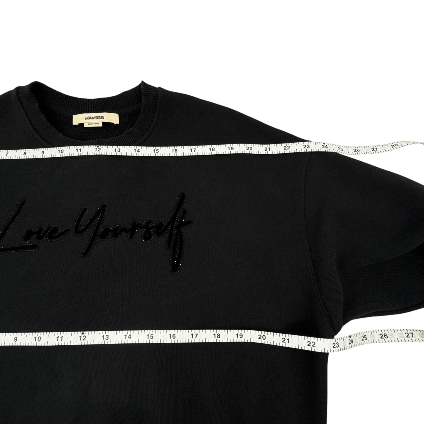 ZADIG & VOLTAIRE Oscar PMO Love Yourself Strass Sweatshirt S