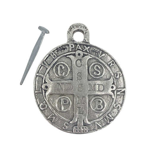 MY SAINT MY HERO House Blessing Medallion Saint Benedict Round