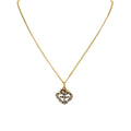 VIRGINS SAINTS & ANGELS VSA Sacred Heart Logo Charm Necklace in Gold - flyKAMP