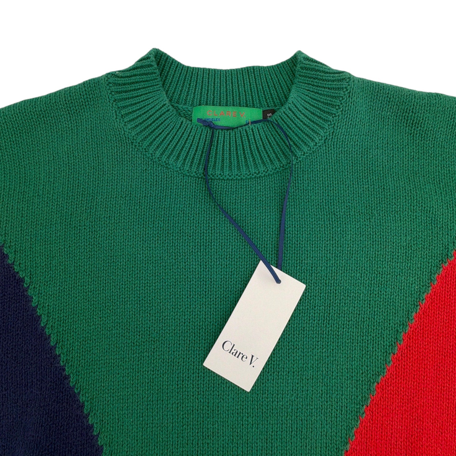 CLARE V. Colorblock Drop Shoulder Sweater XS Clare V.