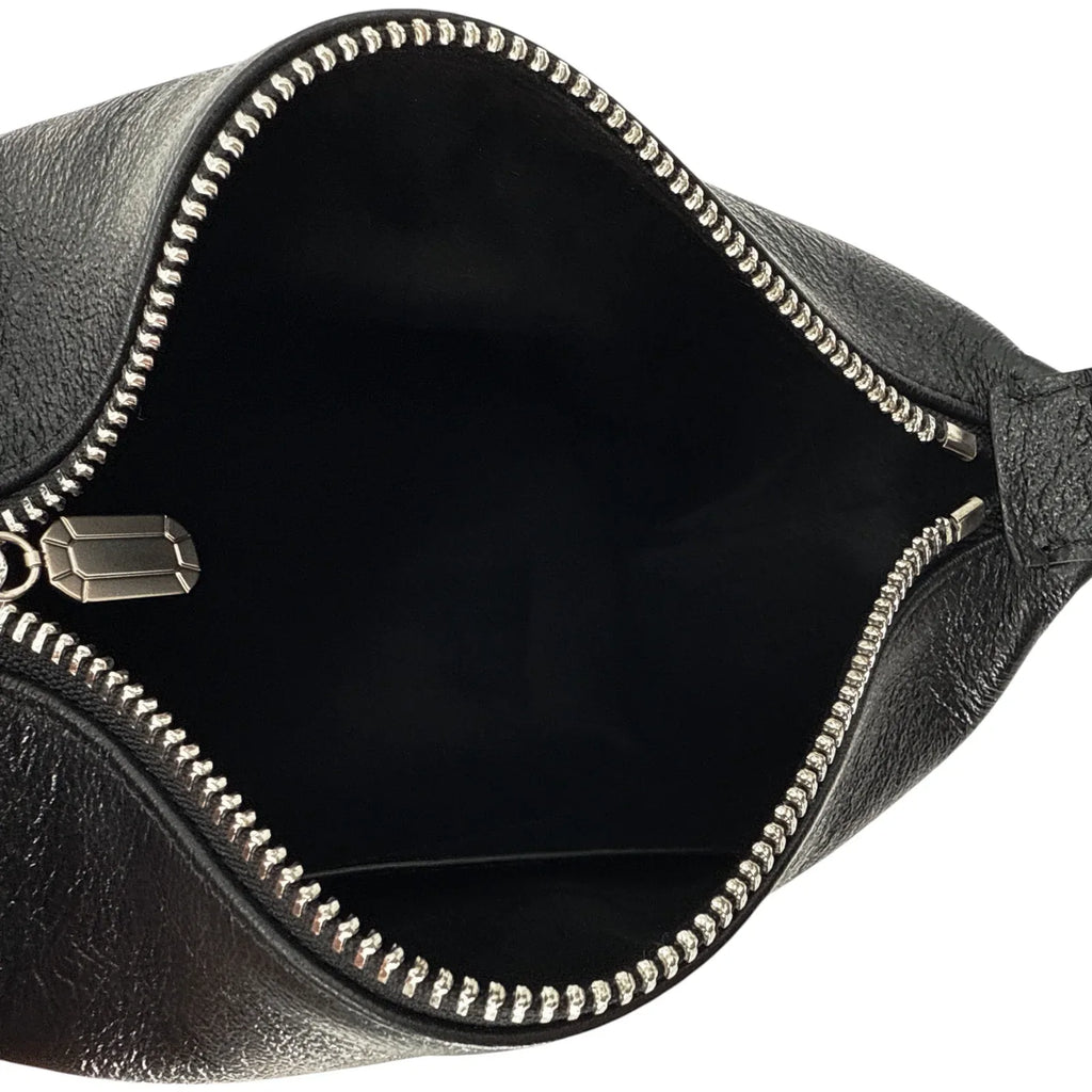 EERA Moon Bag Laminated Leather in Black - flyKAMP