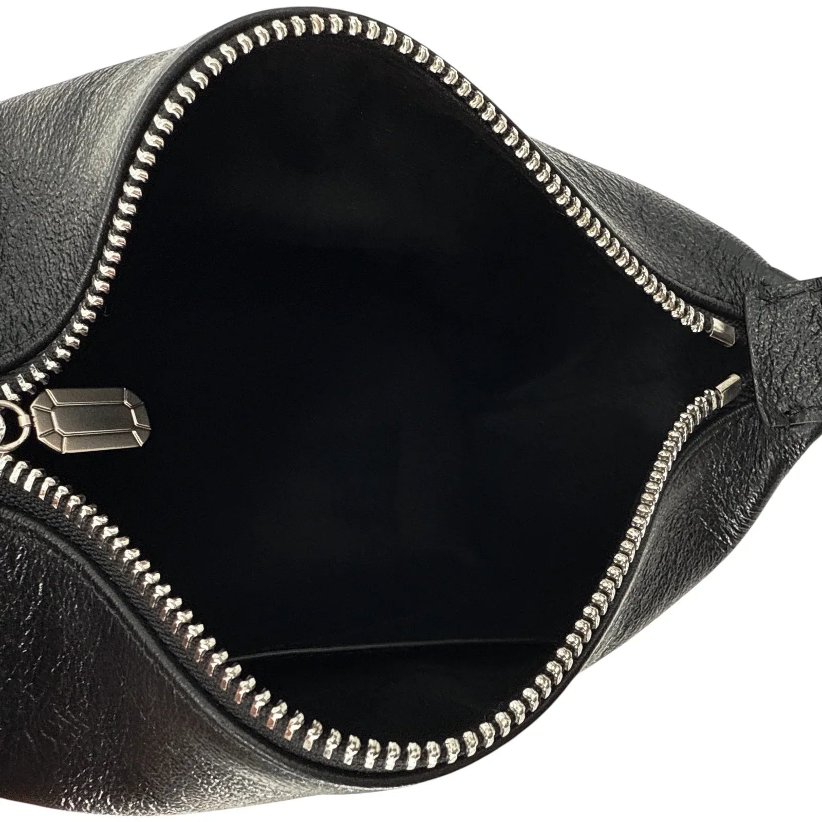 EERA Moon Bag Laminated Leather in Black - flyKAMP