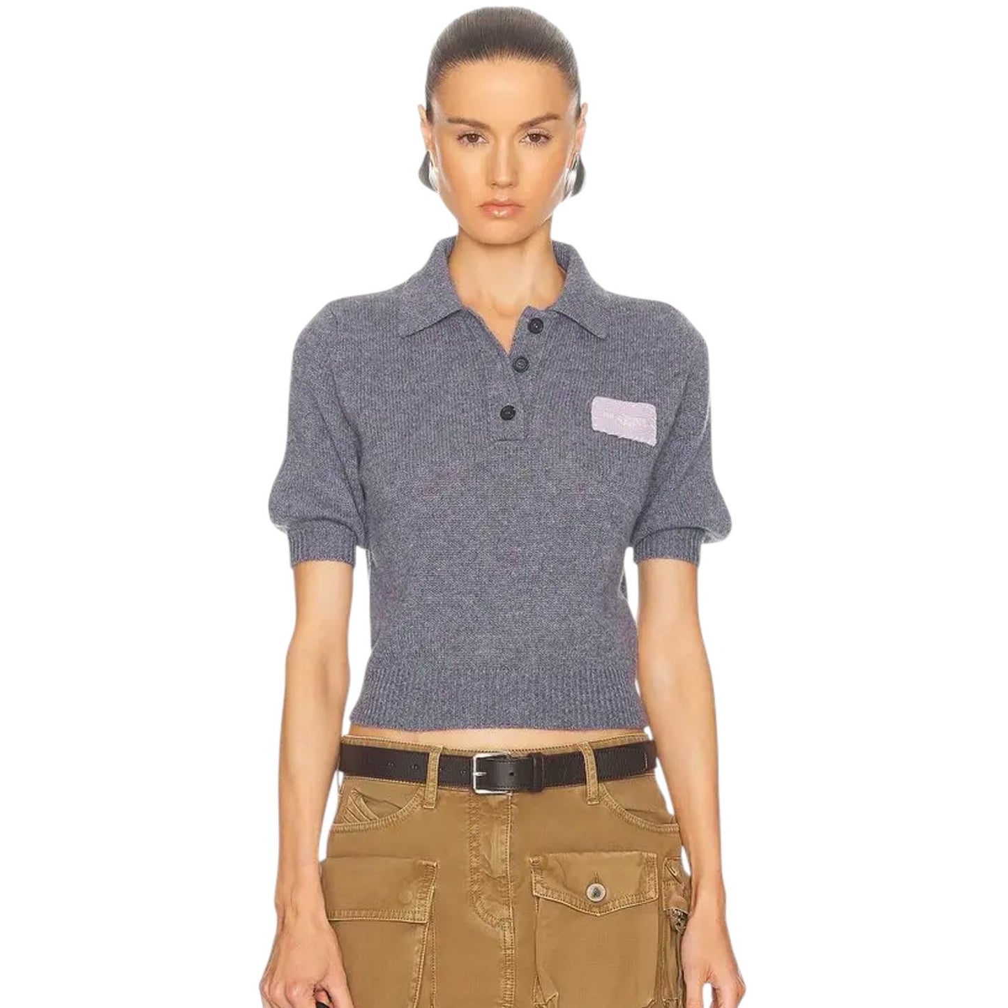 MARNI Cashmere Polo Jumper with Marni Patch IT46|US10