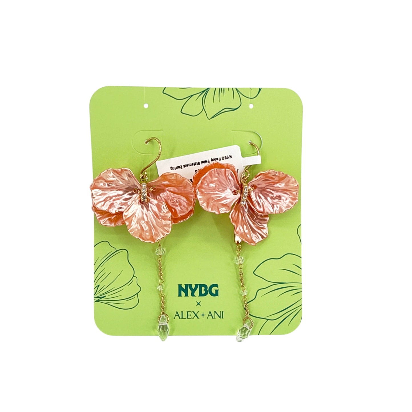 ALEX+ANI New York Botanical Garden Peony Petal Statement Earrings