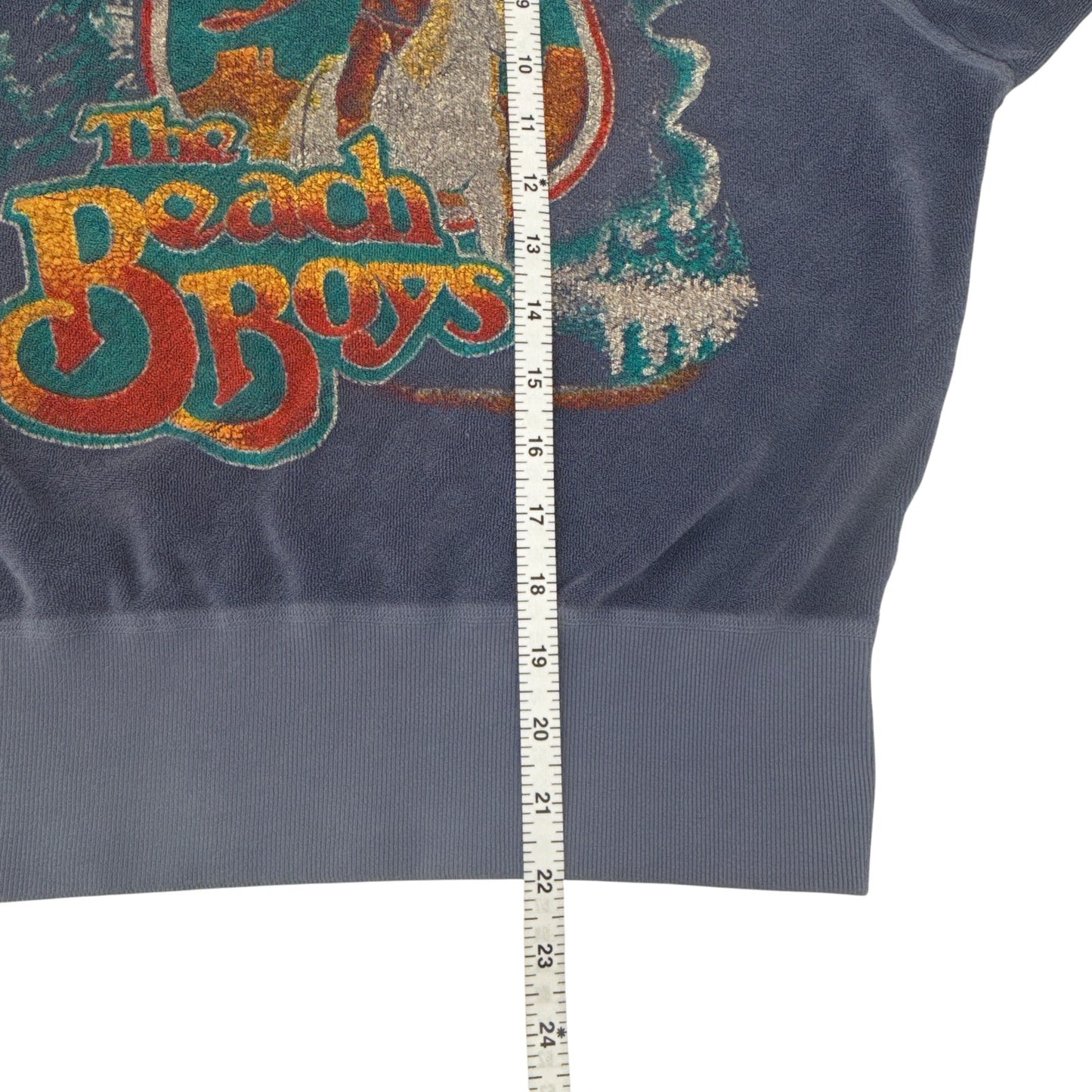 MADEWORN The Beach Boys Terrycloth Short Sleeve Sweatshirt S