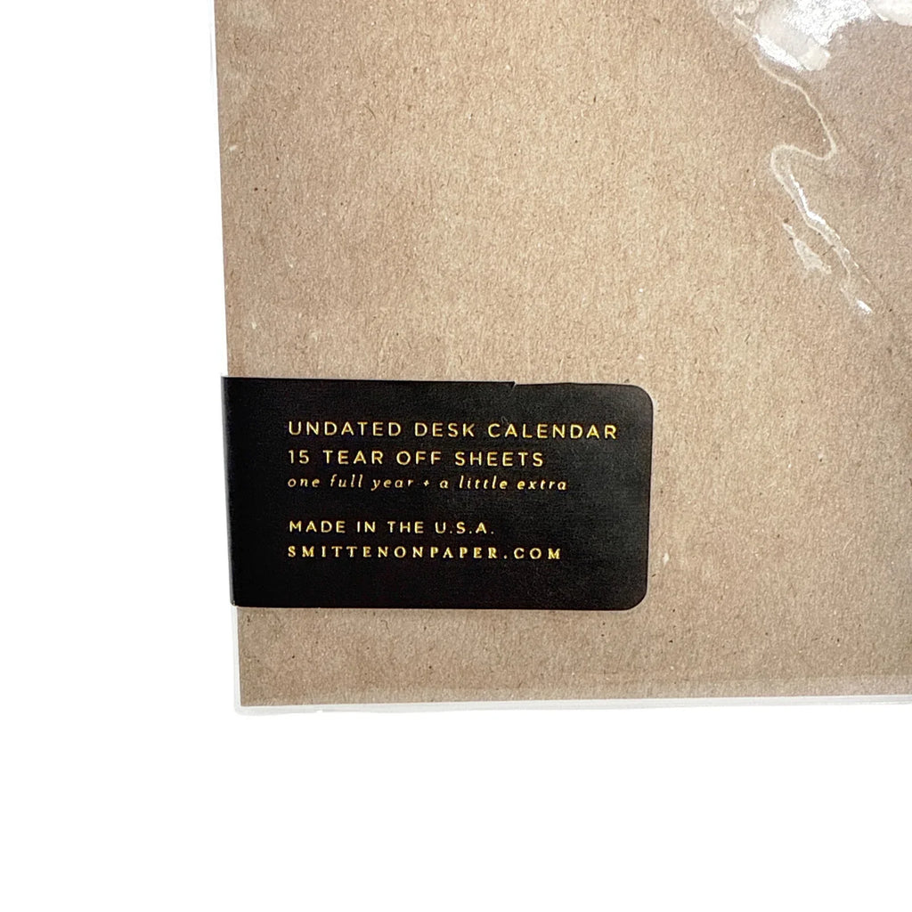 SMITTEN on PAPER Open Dated Desk Calendar in White - flyKAMP