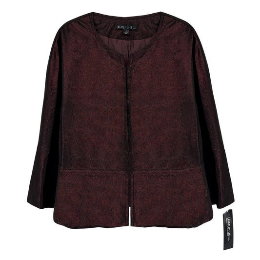 LAFAYETTE 148 New York 3/4 Sleeve Ritchie Leather Jacket in Beet 8|M