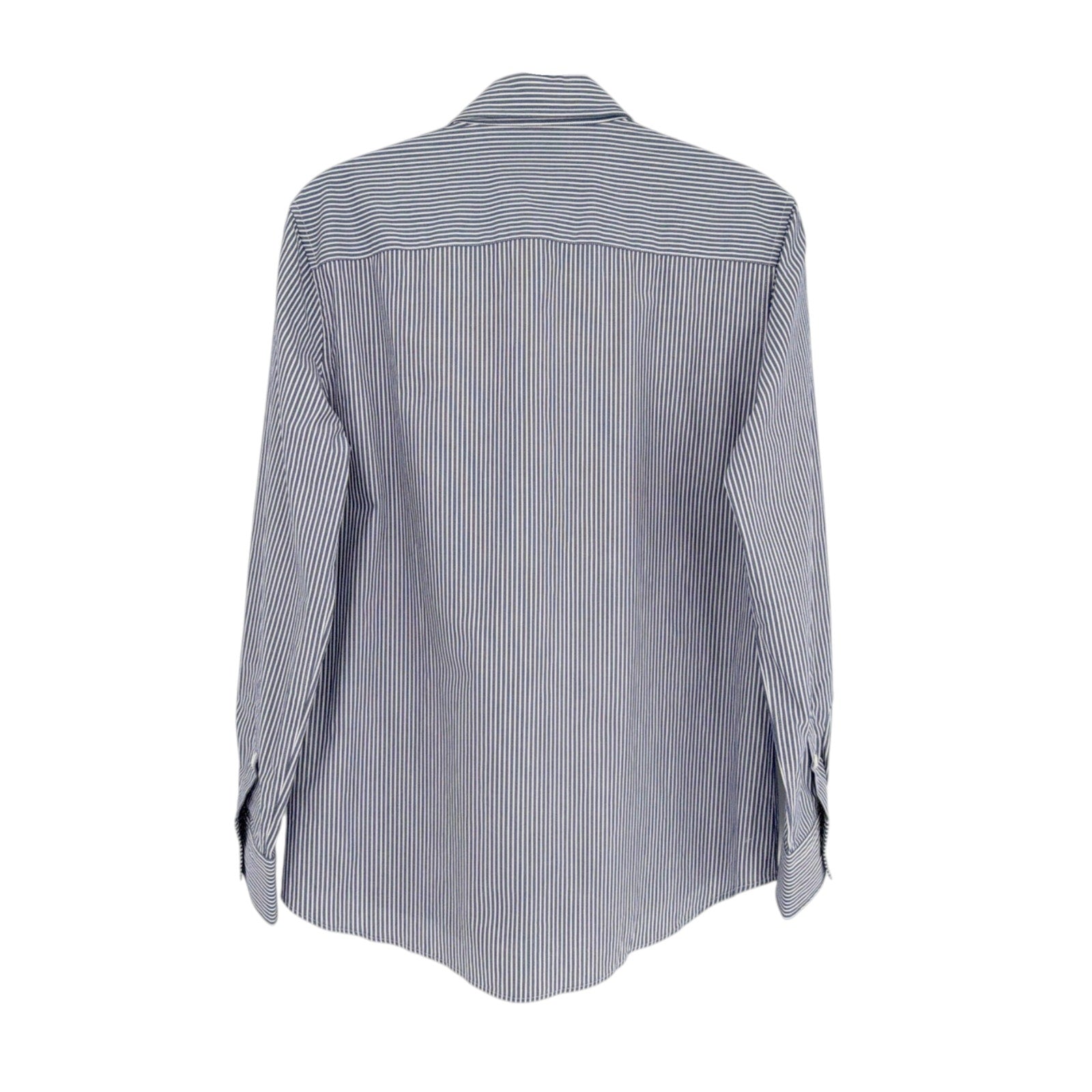 NILI LOTAN Raphael Classic Shirt in Navy White Stripe XS Nili Lotan