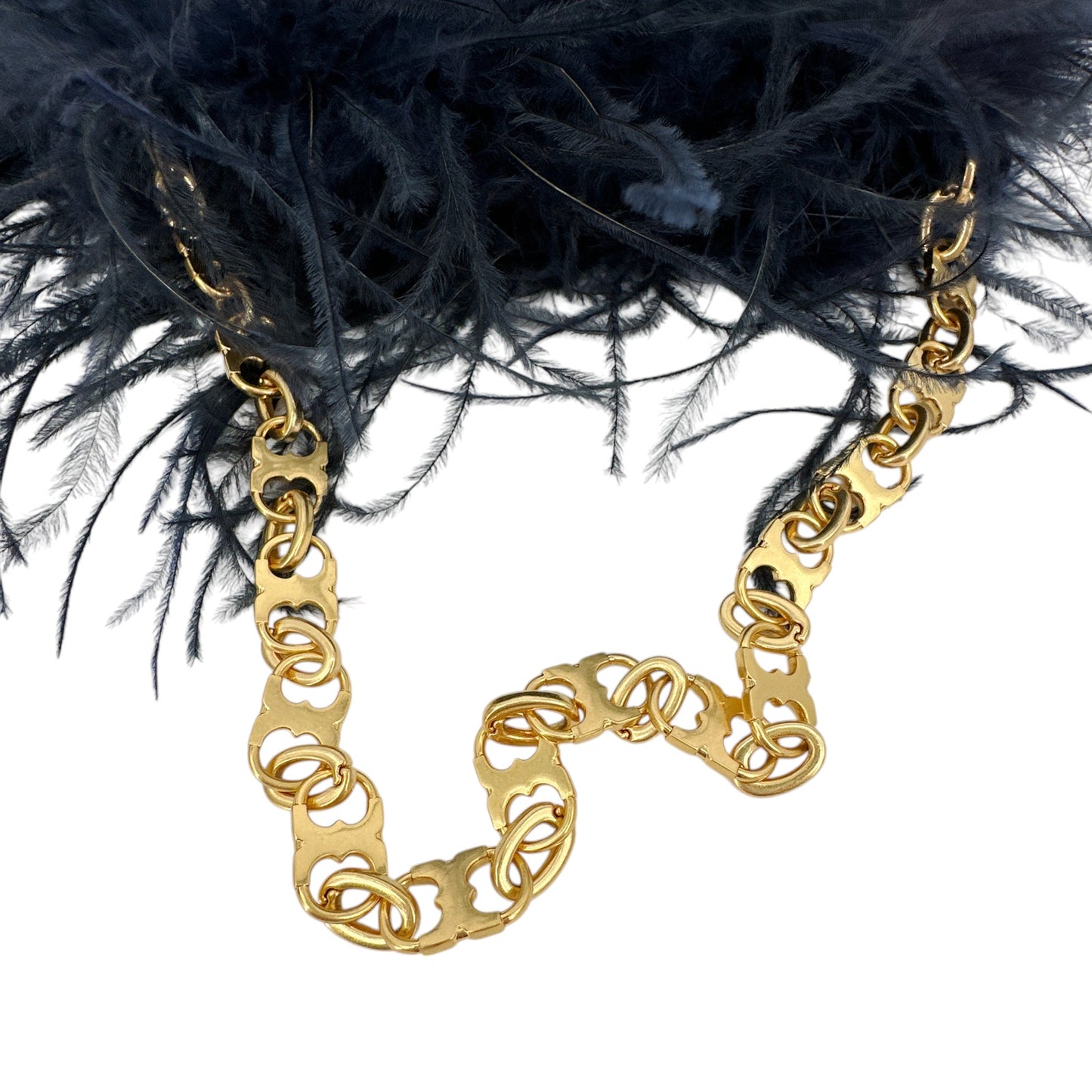 TORY BURCH Ostrich Feather Bag