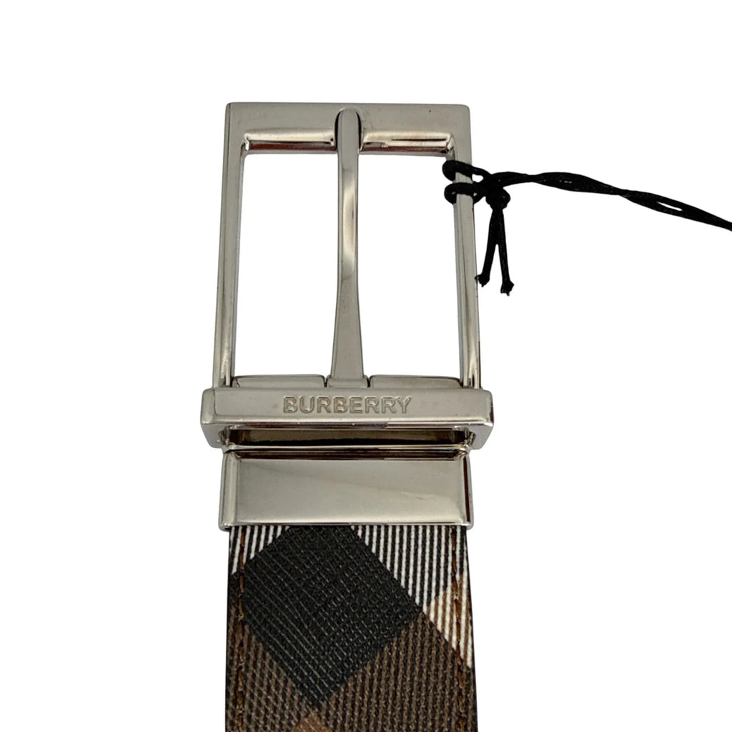 BURBERRY Louis 35mm Reversible Buckle Giant Check E-Canvas Belt 85|34 - flyKAMP