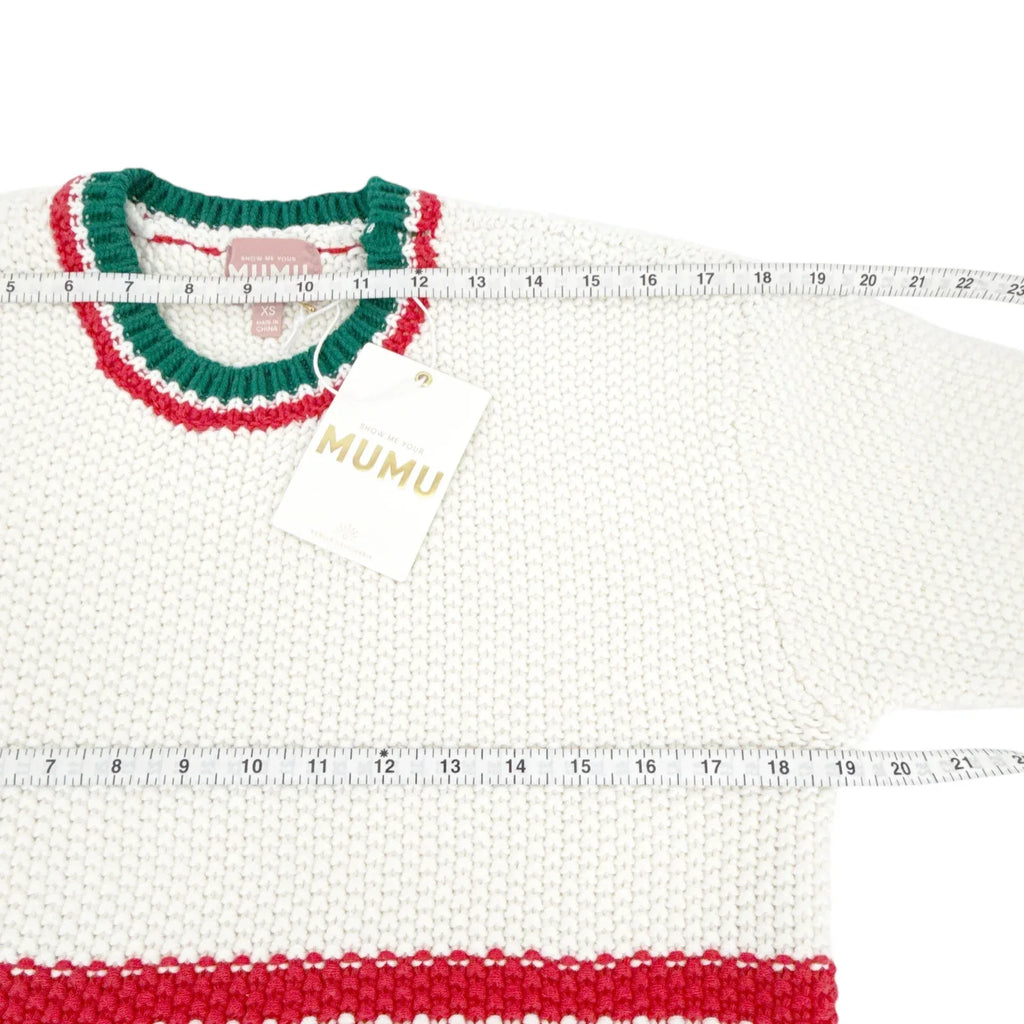 SHOW ME YOUR MUMU Only One Sweater in Festive Stripe XS - flyKAMP