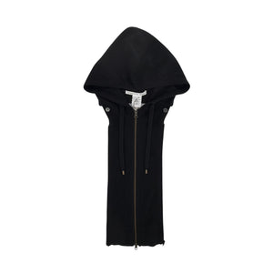 VERONICA BEARD Cashmere Hoodie Dickey in Black